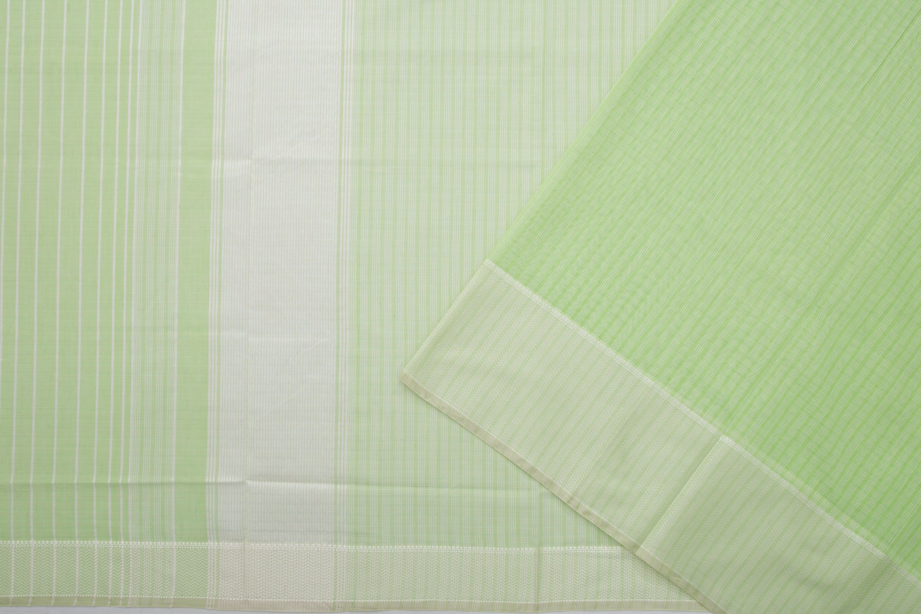 Maheshwari Cotton Checks Green Saree