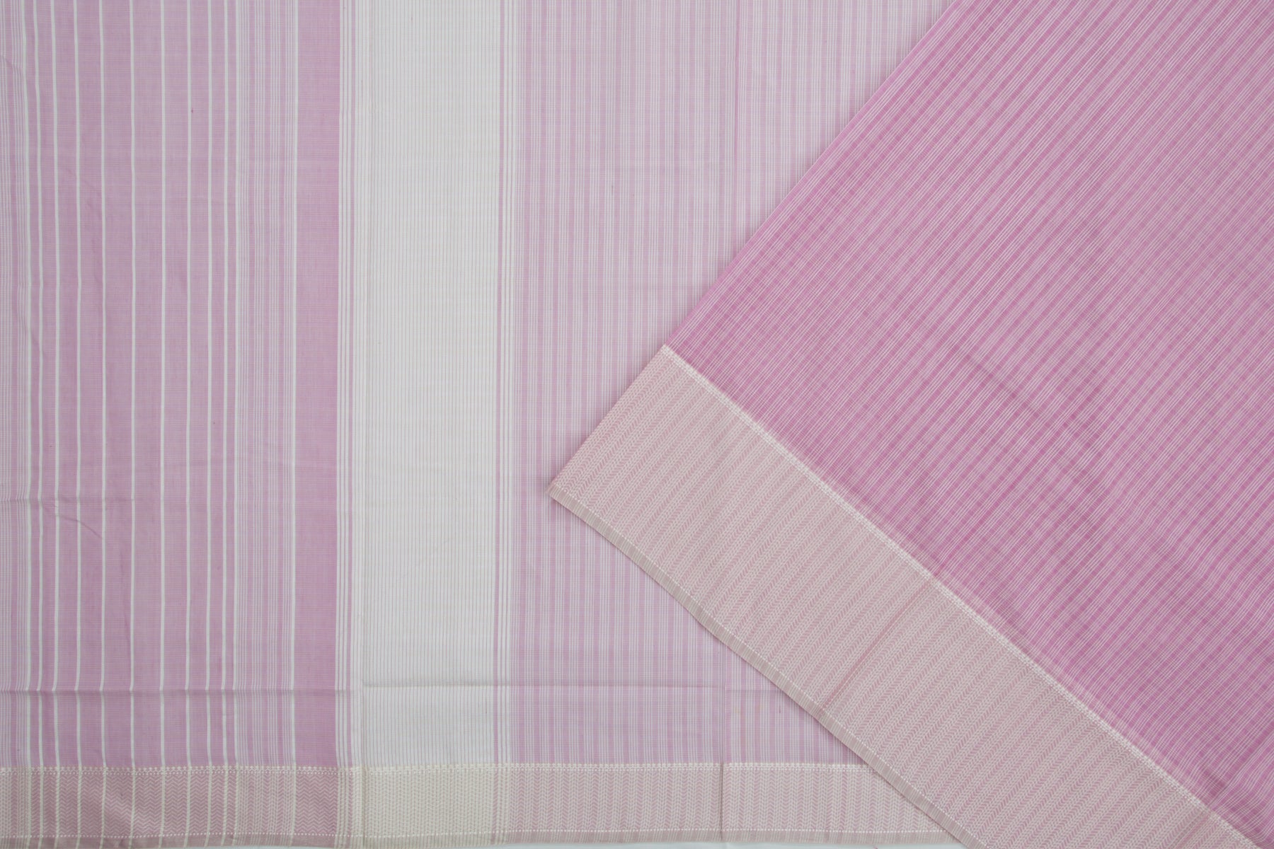 Maheshwari Cotton Checks Lavender Saree