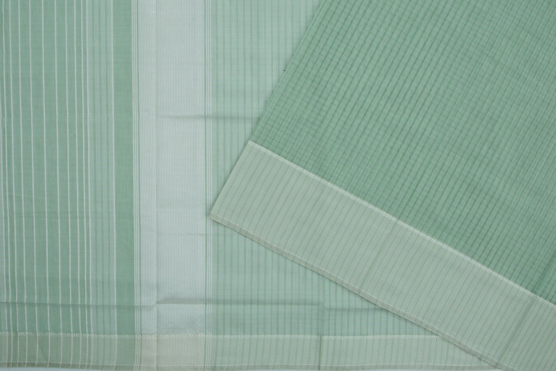 Maheshwari Cotton Checks Green Saree
