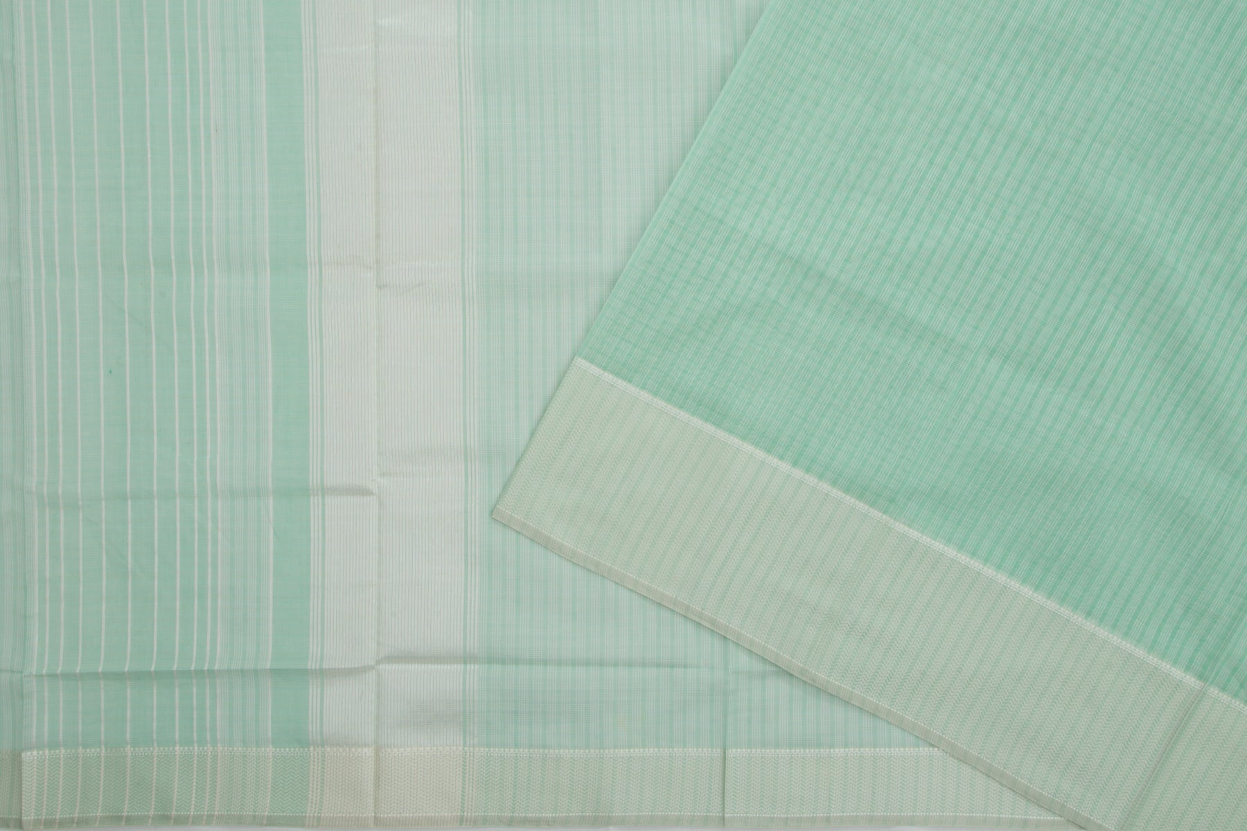 Maheshwari Cotton Checks Sea Green Saree