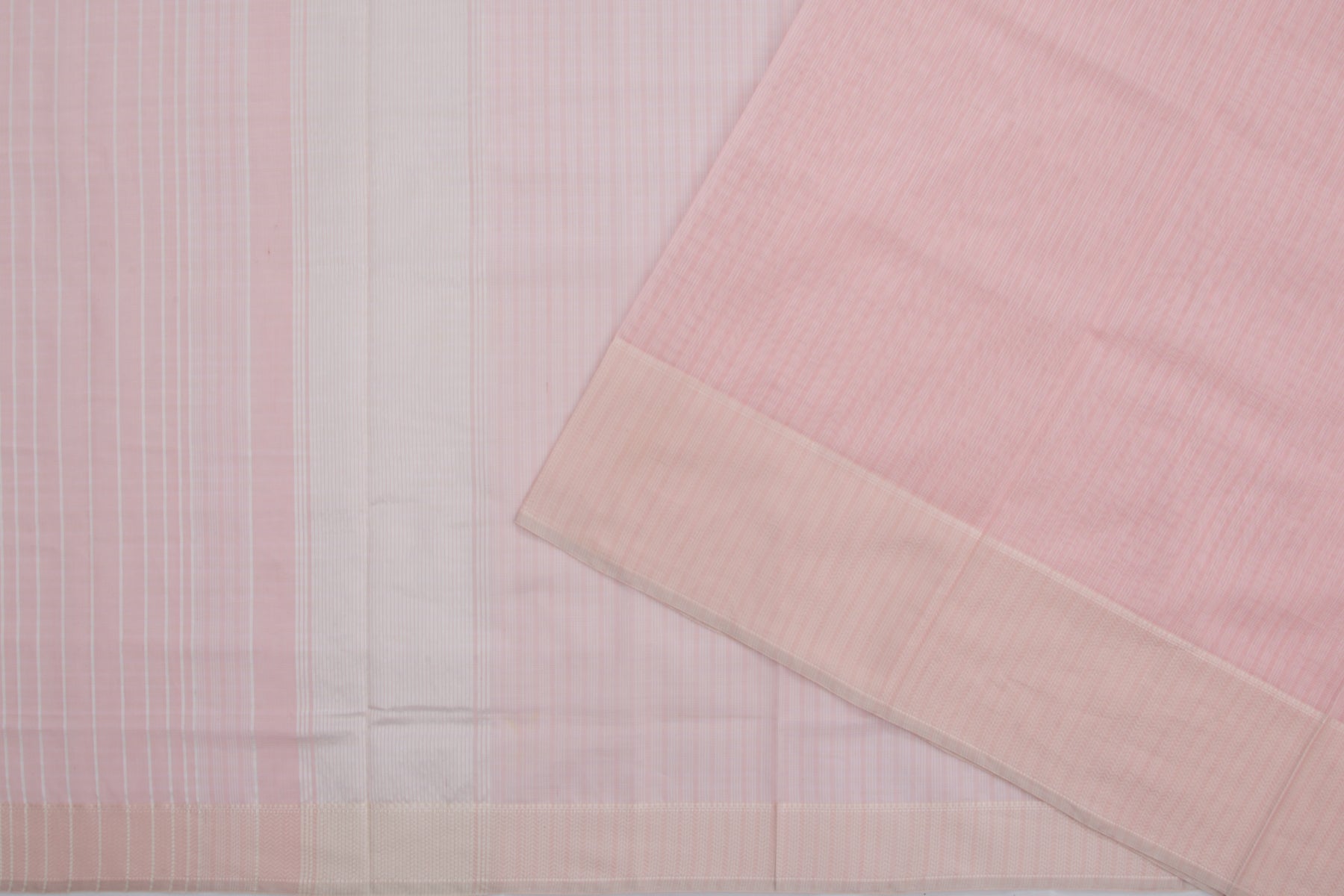 Maheshwari Cotton Checks Pastel Pink Saree