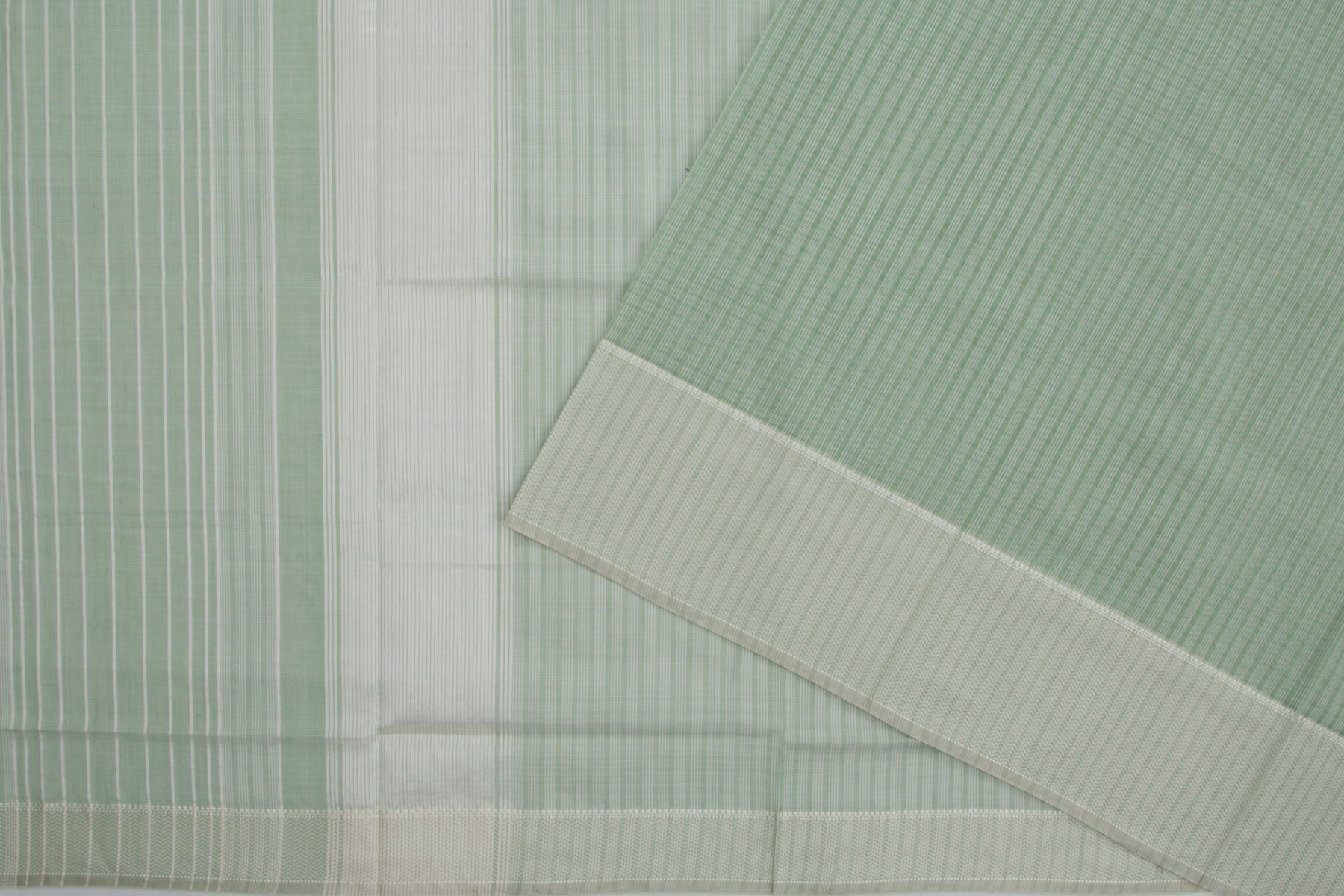 Maheshwari Cotton Checks Green Saree