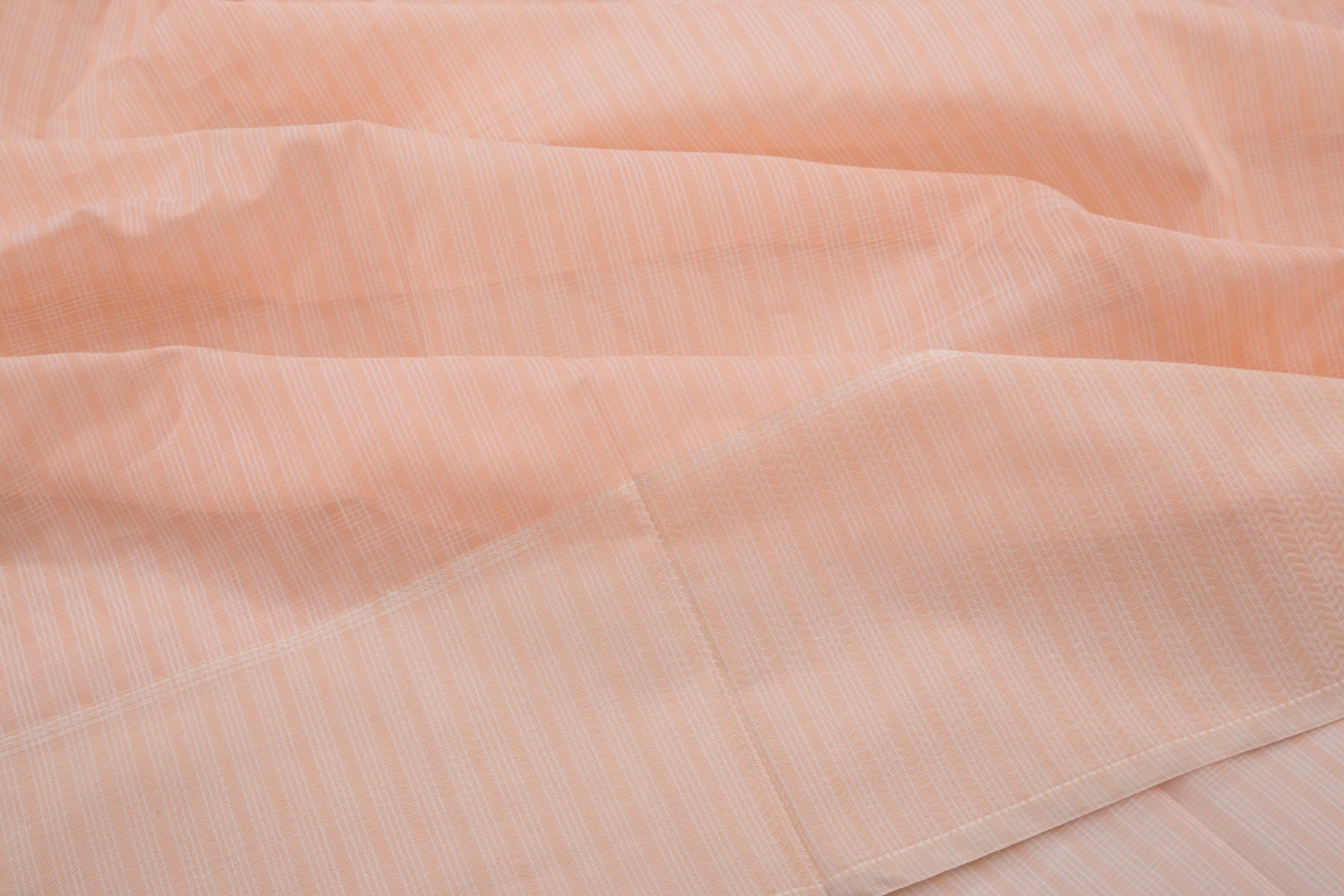 Maheshwari Cotton Checks Pastel Orange Saree