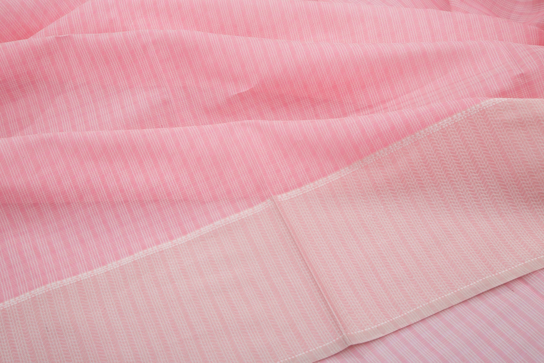 Maheshwari Cotton Checks Pink Saree