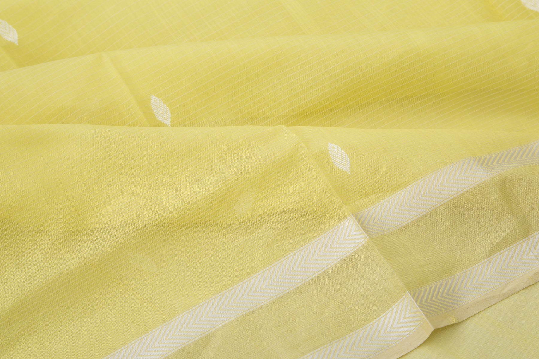 Maheshwari Cotton Horizontal Lines And Butta Green Saree