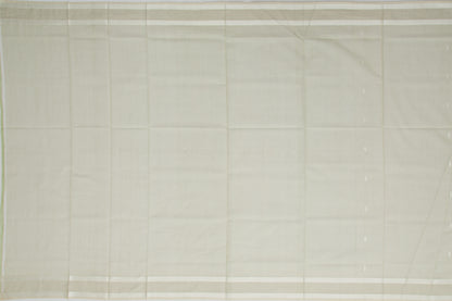 Maheshwari Cotton Horizontal Lines And Butta Sage Green Saree