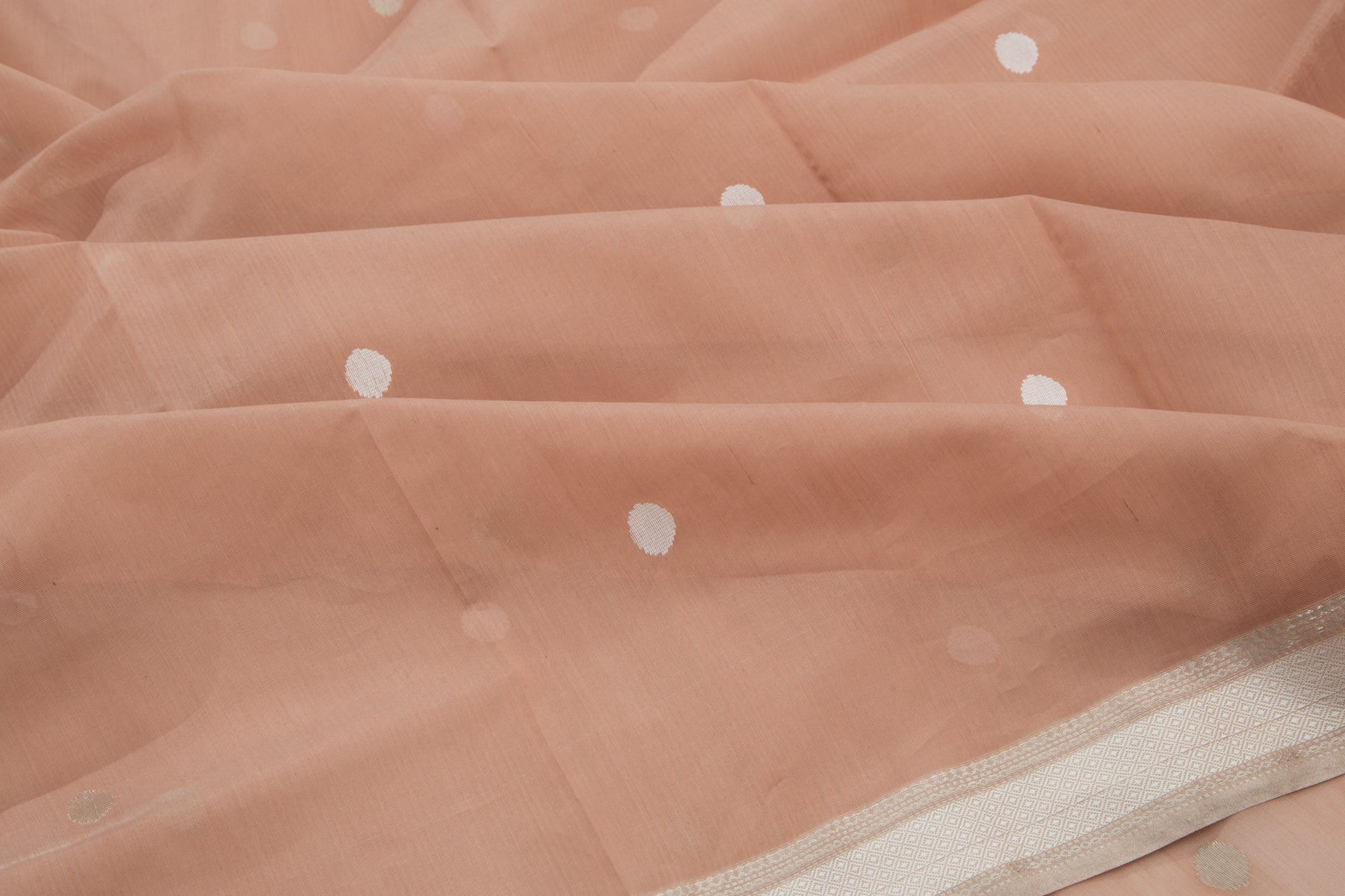 Maheshwari Cotton Butta Brown Saree