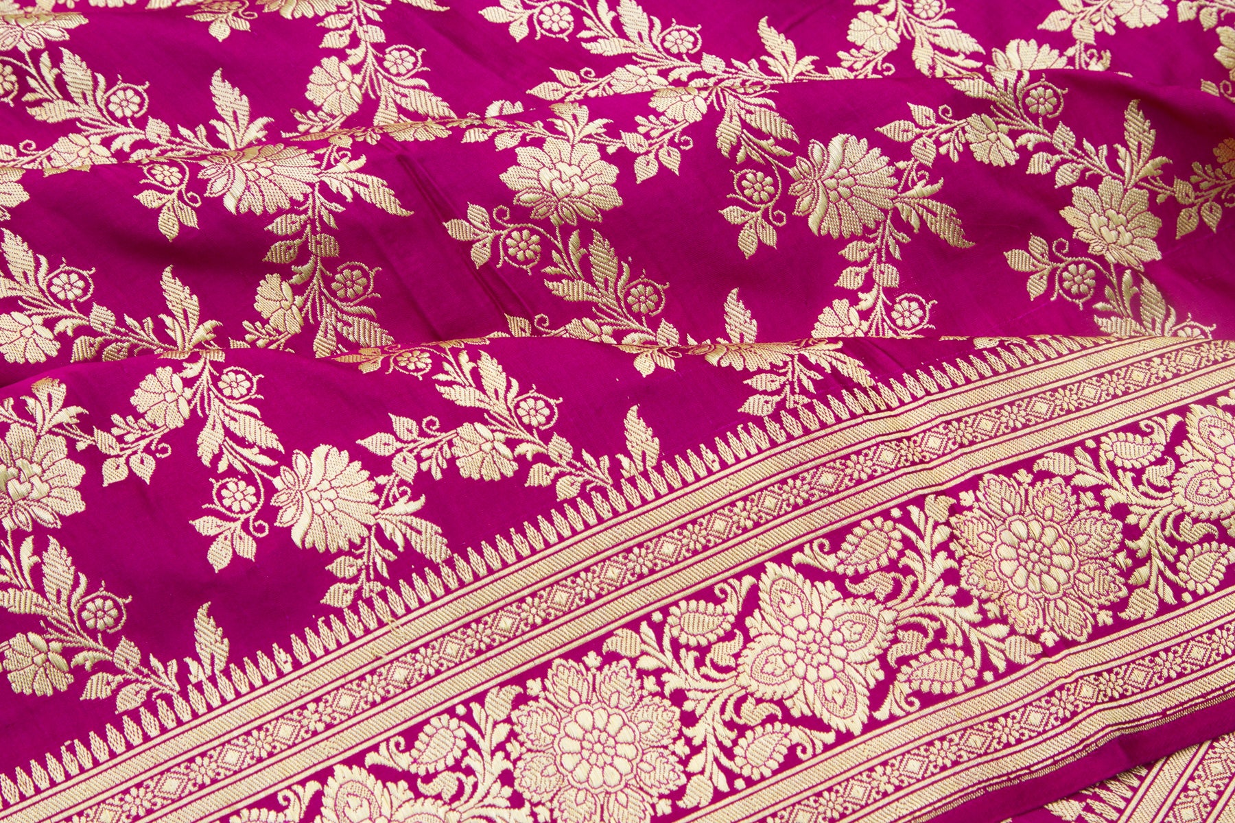 Banarasi Silk Pekhwa Jaal Pink Saree