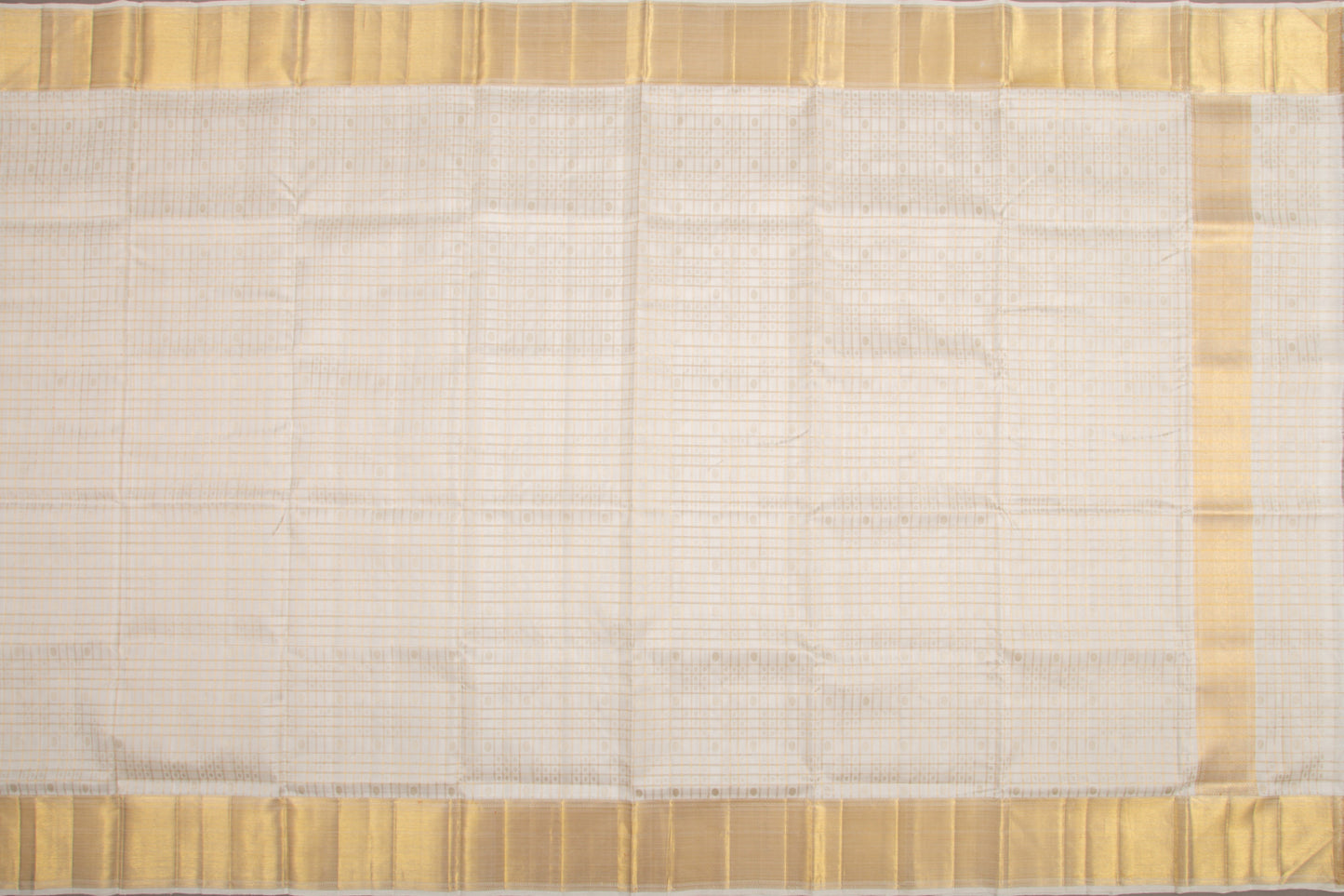 Kanchipuram Silk Checks White Dhoti