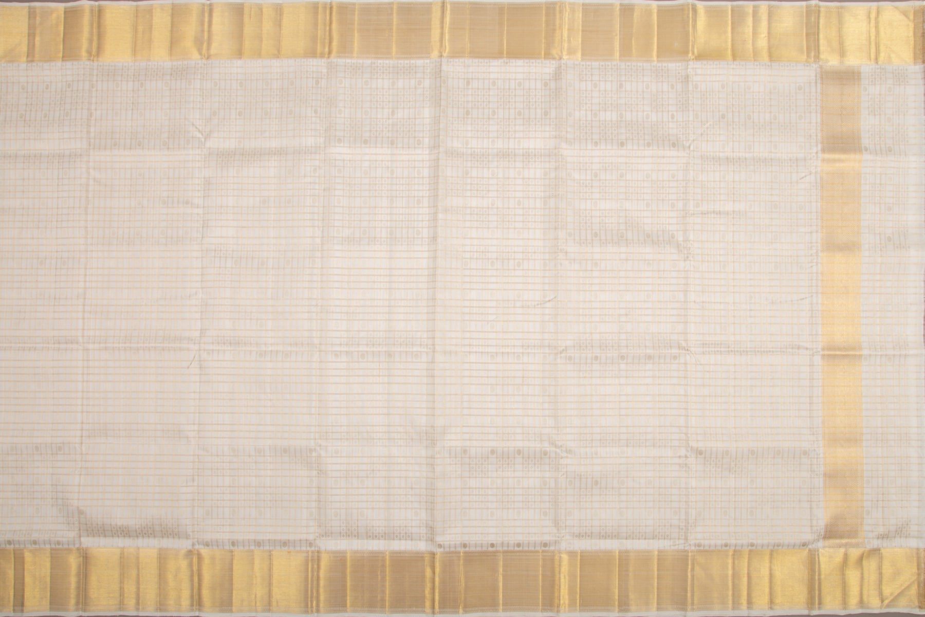 Kanchipuram Silk Checks White Dhoti