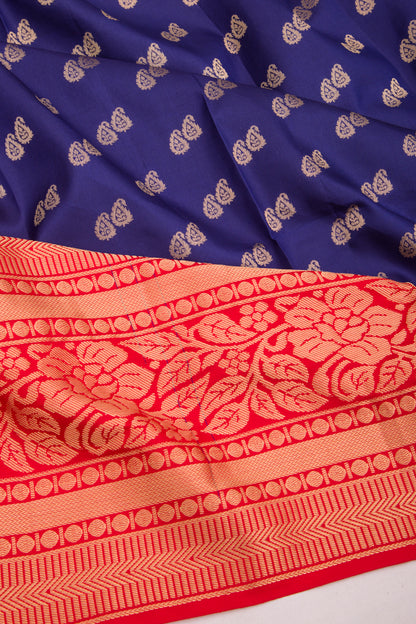 Coimbatore Soft Silk Butta Dark Blue Saree