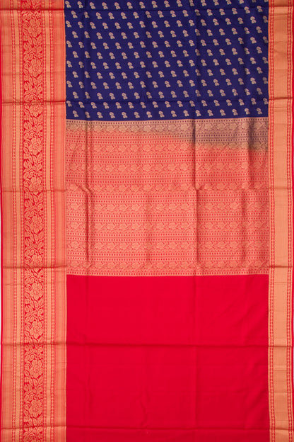 Coimbatore Soft Silk Butta Dark Blue Saree