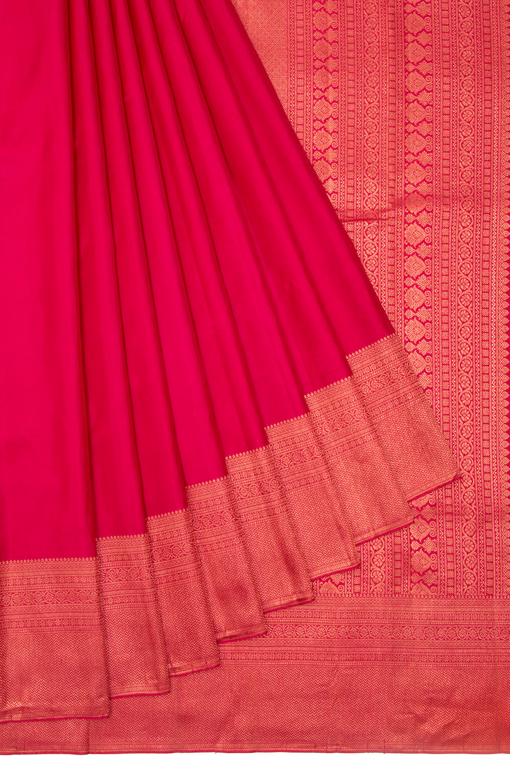 Kanchipuram Silk Plain Pink Saree