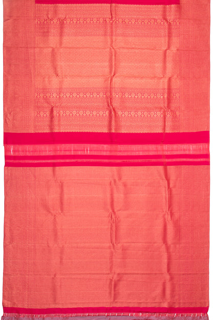 Kanchipuram Silk Plain Pink Saree