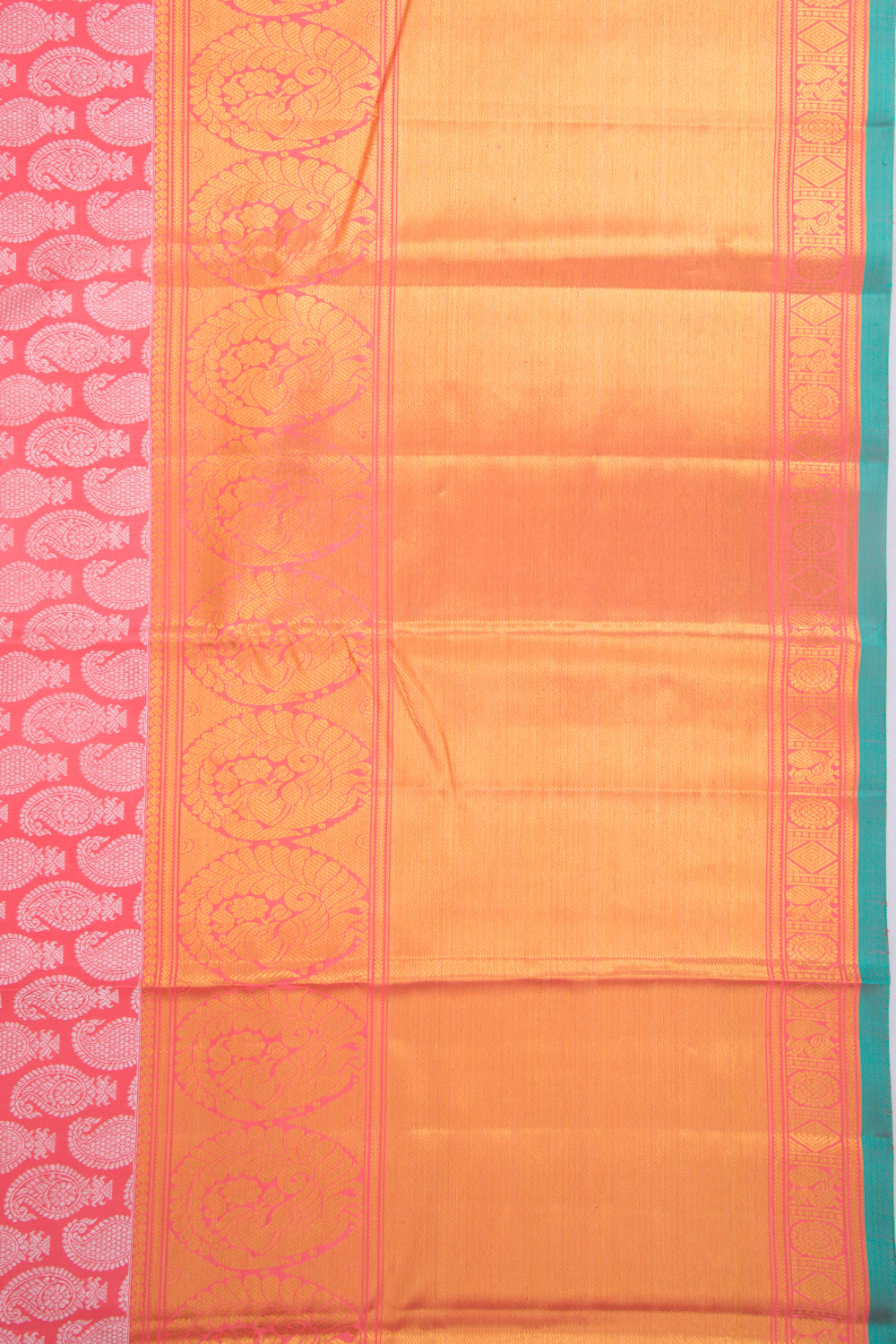 Kanchipuram Silk Brocade Pink Saree