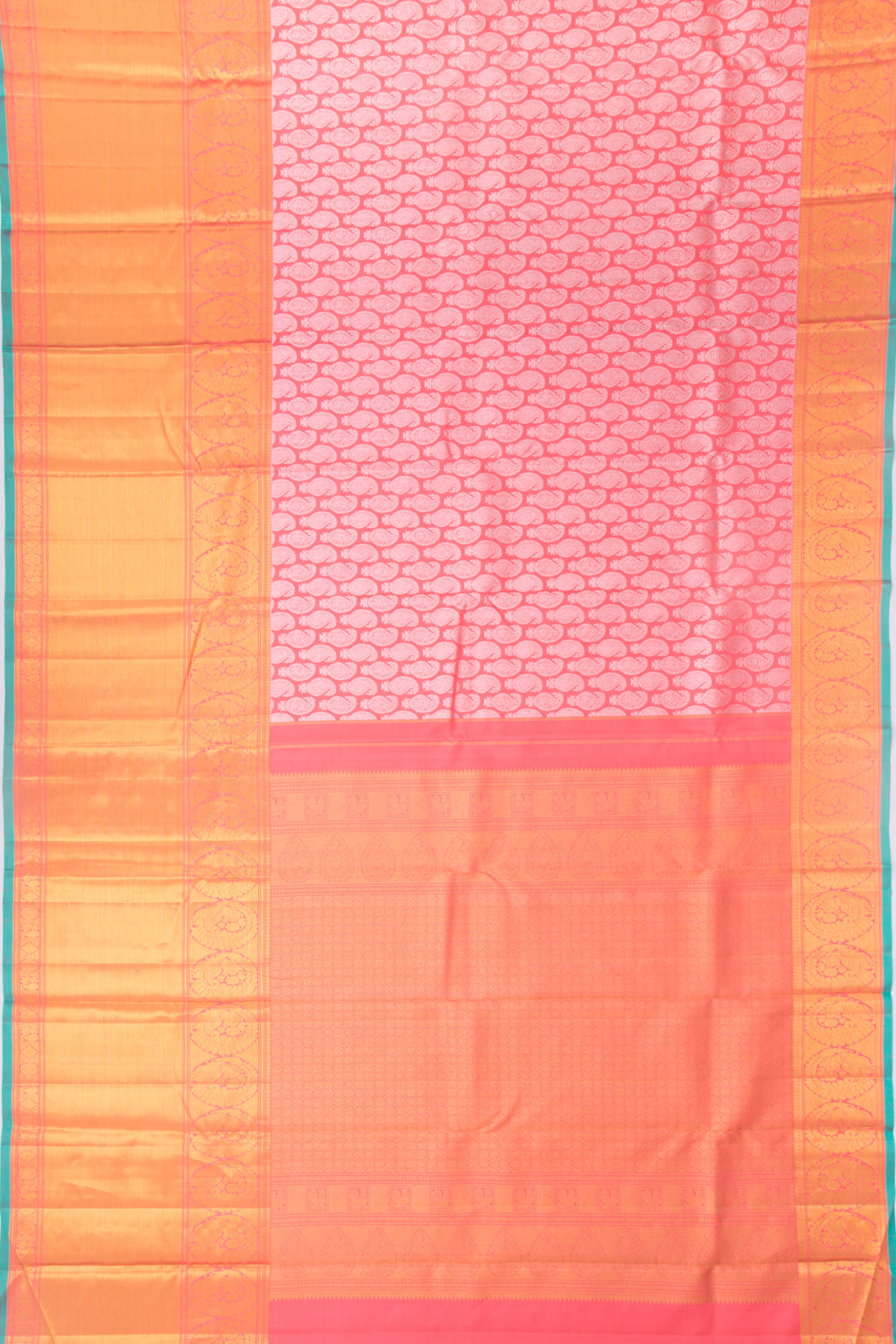 Kanchipuram Silk Brocade Pink Saree