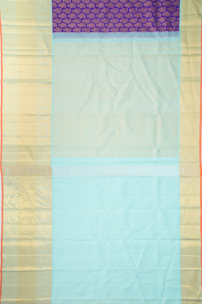 Kanchipuram Silk Brocade Blue Saree