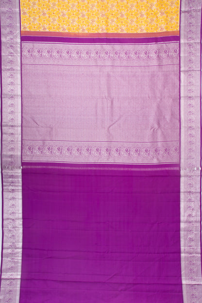 Taranga Kanchi Silk Brocade Yellow Saree