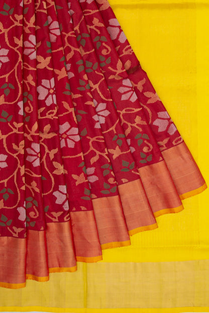 Uppada Silk Jamdani Brown Saree