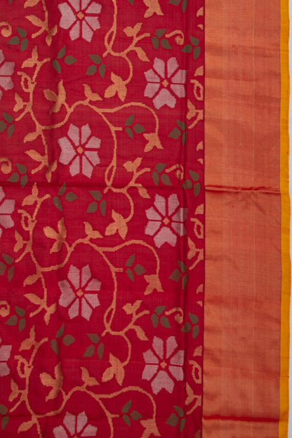 Uppada Silk Jamdani Brown Saree