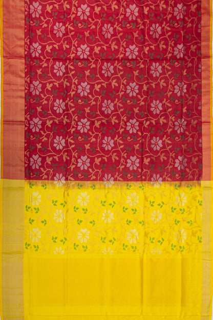 Uppada Silk Jamdani Brown Saree
