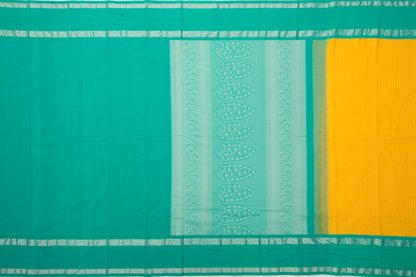 Gadwal Silk Checks Yellow Saree