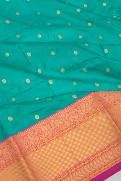 Kanchipuram Silk Butta Sea Green Saree