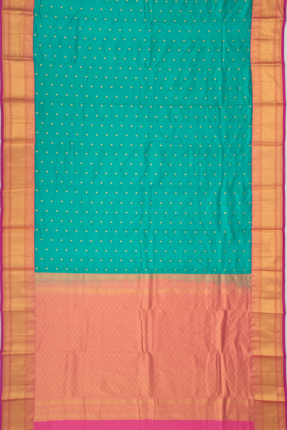 Kanchipuram Silk Butta Sea Green Saree