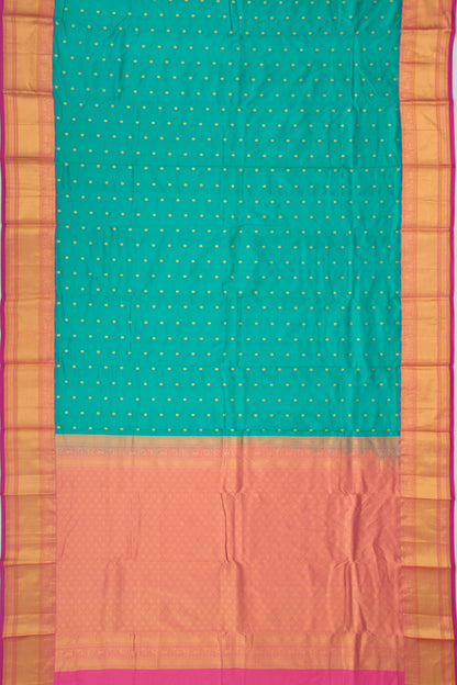 Kanchipuram Silk Butta Sea Green Saree