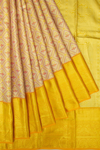 Taranga Kanchi Silk Tissue Brocade Gold Saree