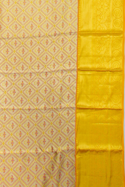 Taranga Kanchi Silk Tissue Brocade Gold Saree
