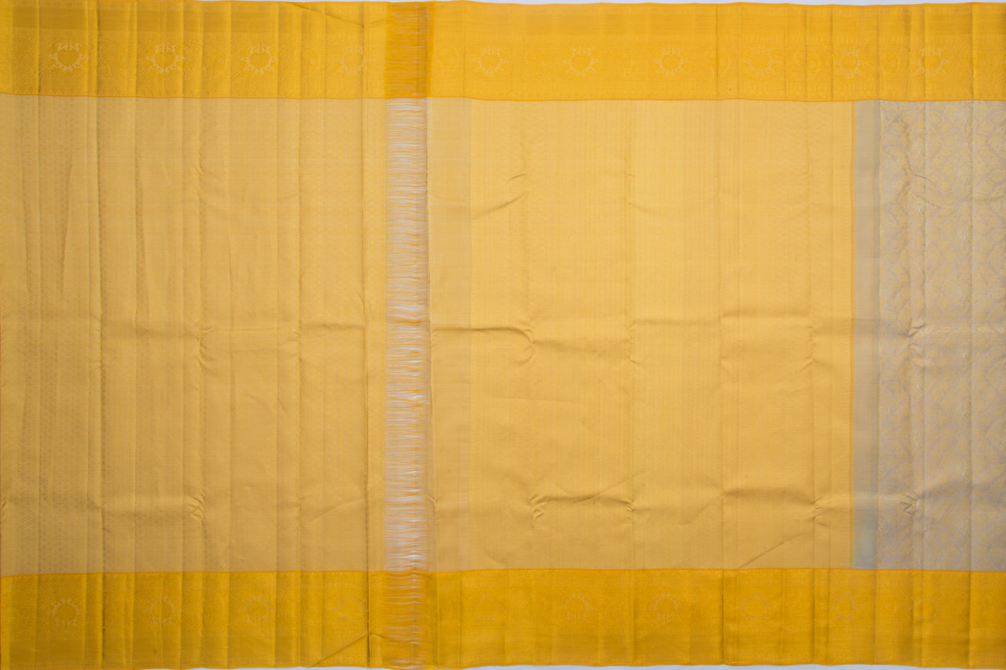 Kanchipuram Silk Tissue Brocade Grey Saree