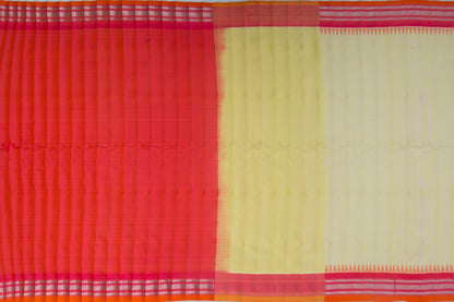 Gadwal Silk Checks Yellow Saree