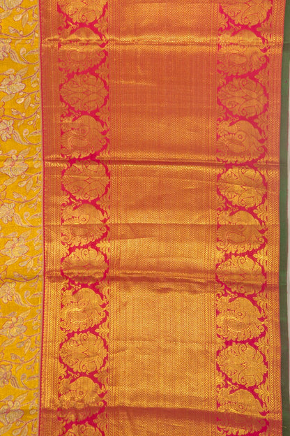 Taranga Kanchi Silk Tissue Jaal Yellow Saree
