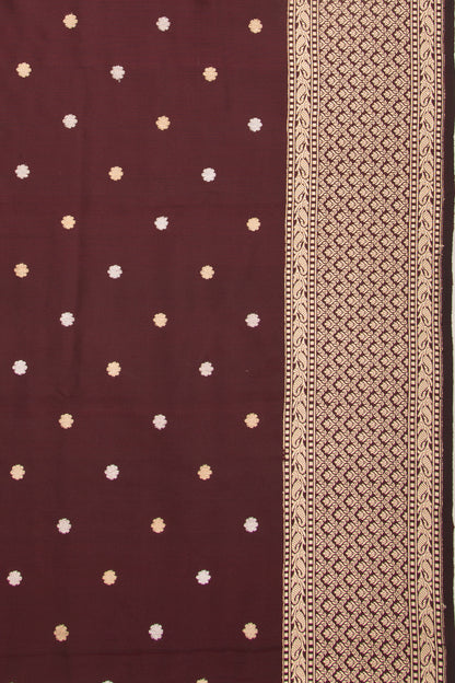 Banarasi Silk Butta Brown Dupatta