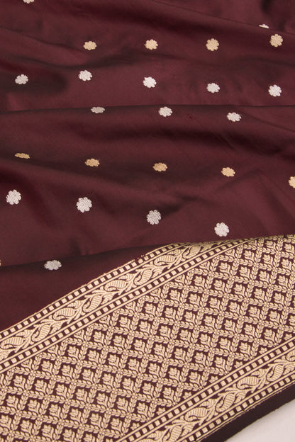 Banarasi Silk Butta Brown Dupatta