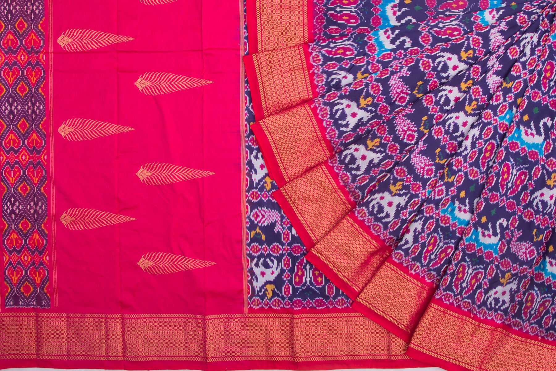Kanchipuram Silk Ikat Blue Saree