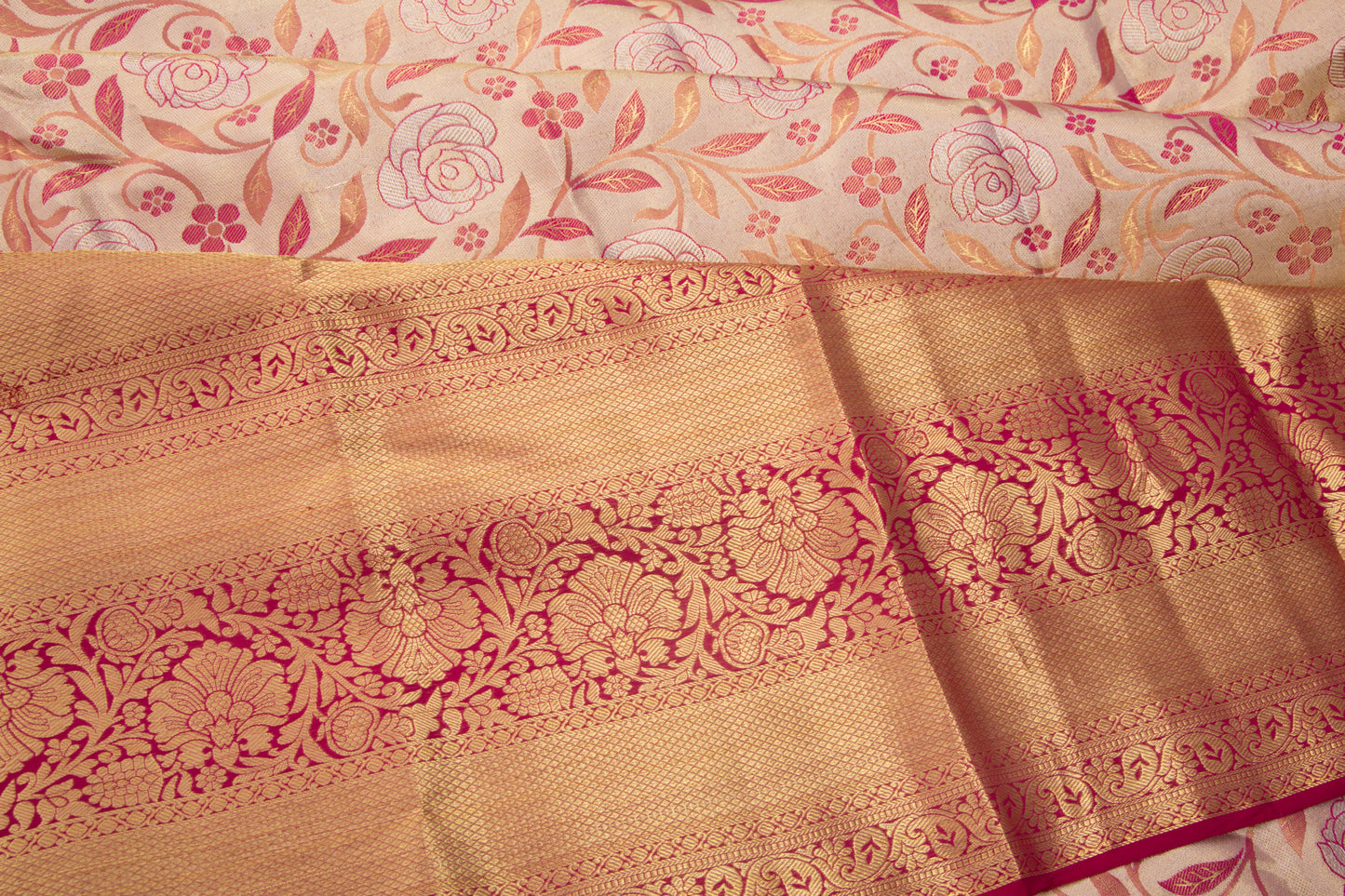 Taranga Kanchi Silk Tissue Jaal Gold Saree