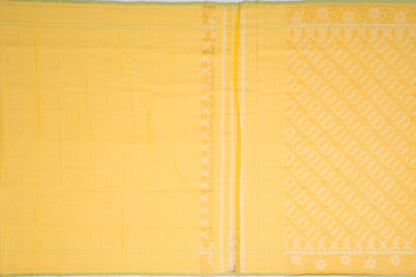 Banarasi Cotton Yellow Saree