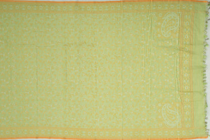 Banarasi Cotton Jaal Green Saree