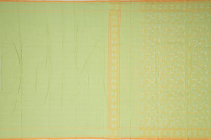 Banarasi Cotton Jaal Green Saree