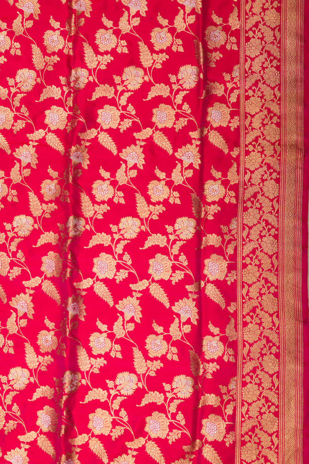 Banarasi Silk Kadwa Jaal Red Saree