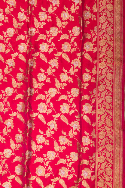 Banarasi Silk Kadwa Jaal Red Saree
