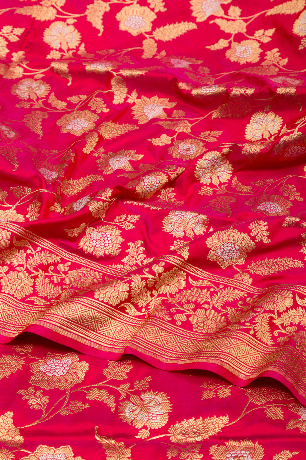 Banarasi Silk Kadwa Jaal Red Saree