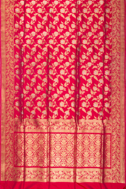 Banarasi Silk Kadwa Jaal Red Saree