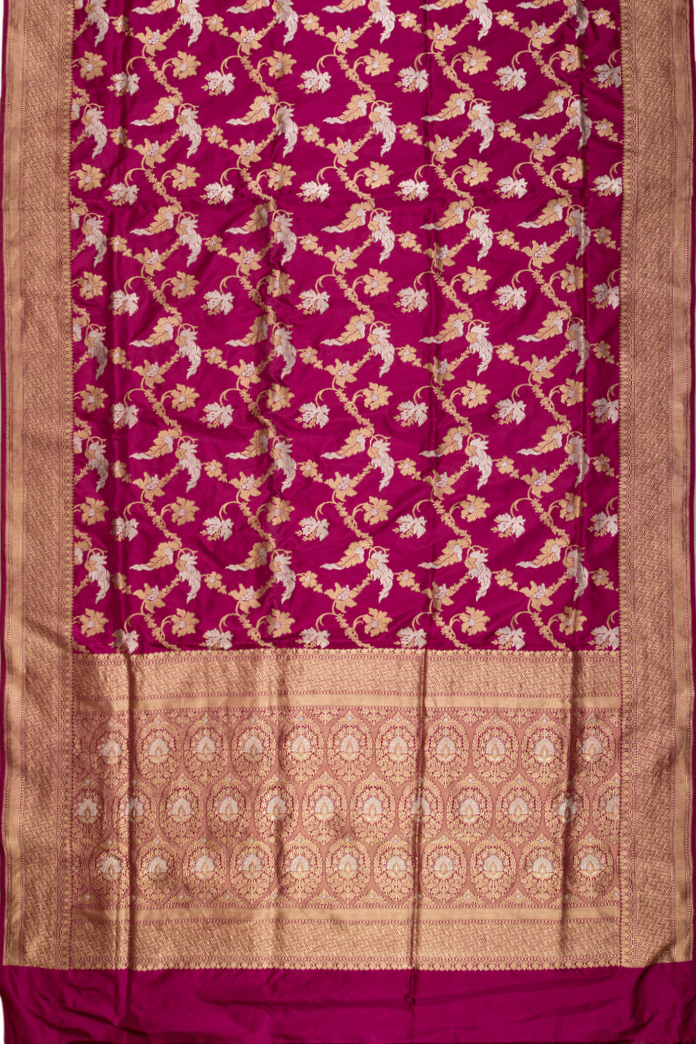 Banarasi Silk Kadwa Jaal Purple Saree