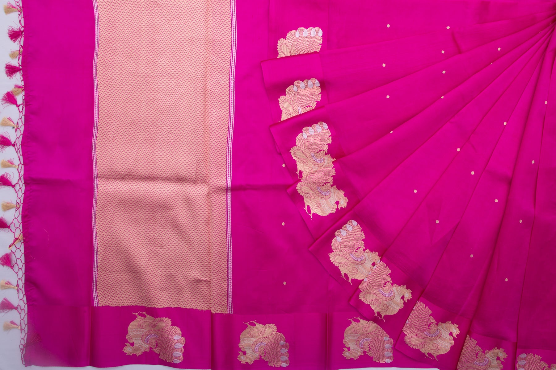 Banarasi Katan Silk Butta Pink Saree