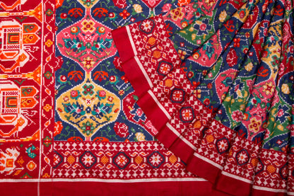 Patan Patola Silk Ikat Multicolour Saree