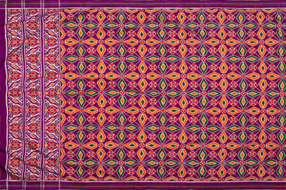 Patan Patola Silk Double Ikat Purple Saree