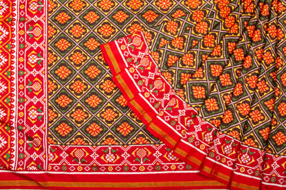 Patan Patola Silk Double Ikat Yellow Saree